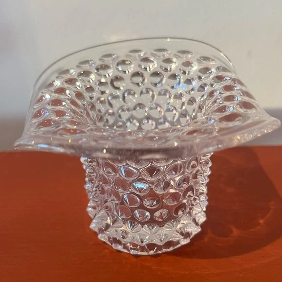 Vintage Fenton Clear Glass Spike Design Top Hat 1960’s 2.5"H X 4" - Picture 7 of 15